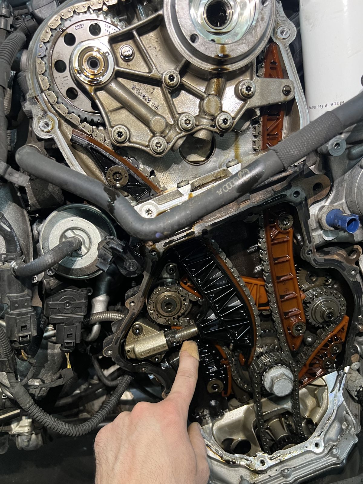 Audi 2.0T Timing Chain Replacement step 1 at TOP CONCEPT auto repair shop Philadelphia PA