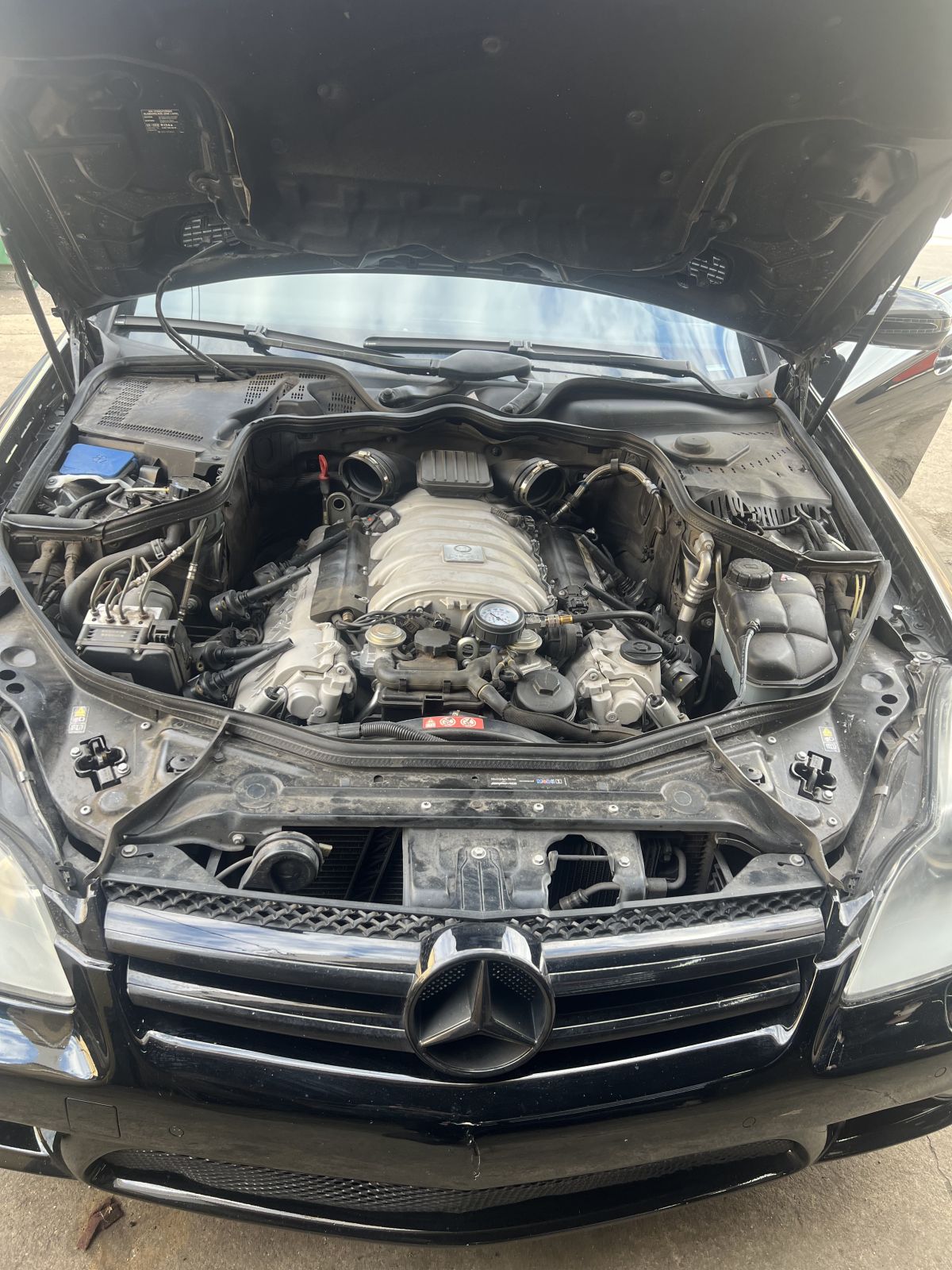 Mercedes-Benz SL550 Black Engine Repair step 3 at TOP CONCEPT auto repair shop Philadelphia PA