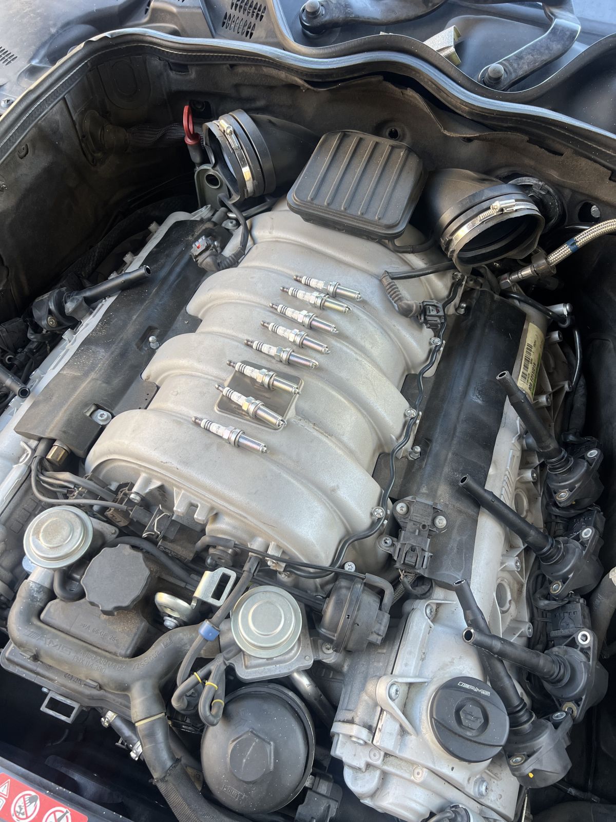 Mercedes-Benz SL550 Black Engine Repair step 4 at TOP CONCEPT auto repair shop Philadelphia PA