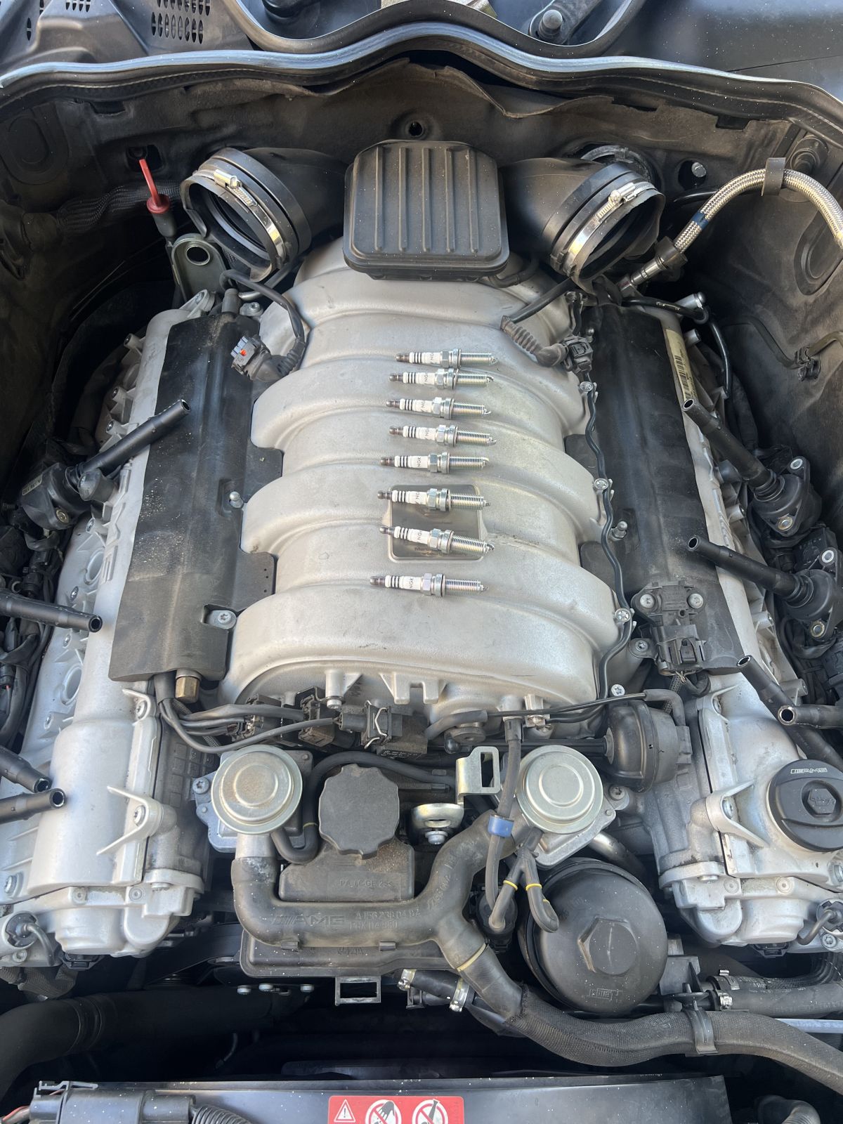 Mercedes-Benz SL550 Black Engine Repair step 5 at TOP CONCEPT auto repair shop Philadelphia PA