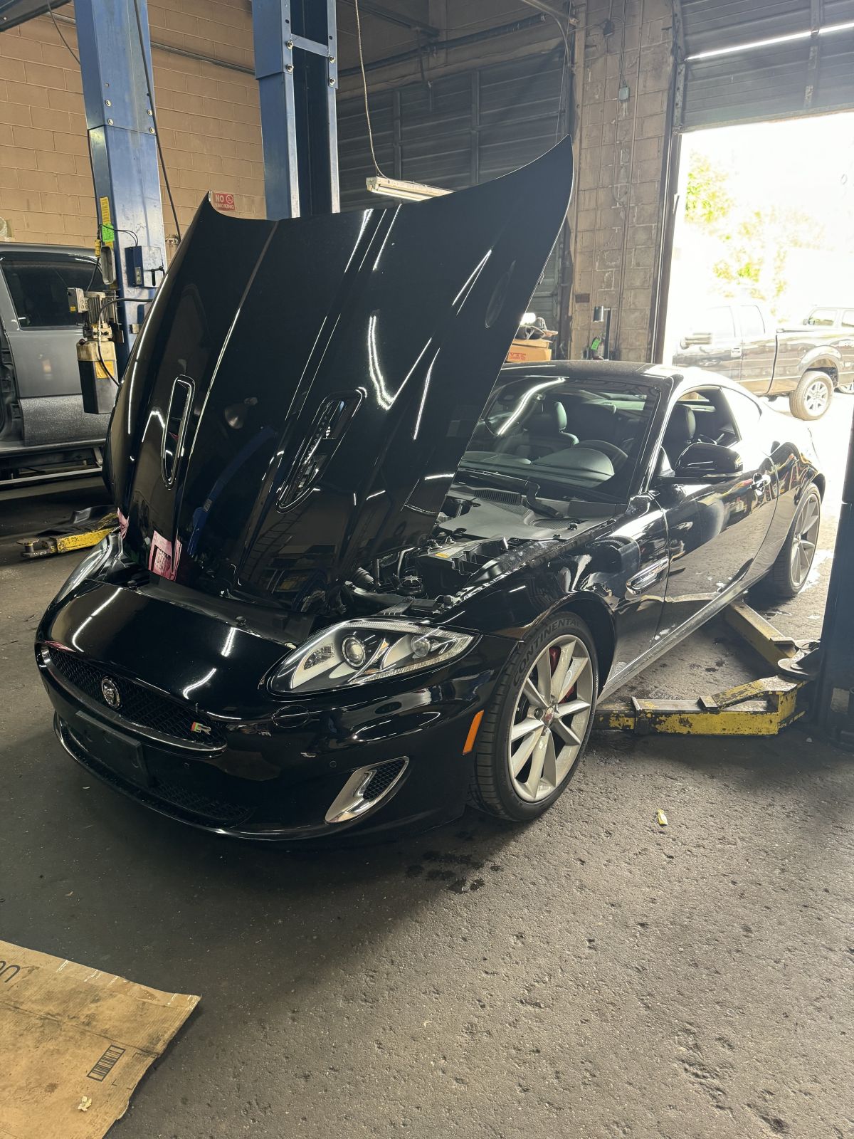 Jaguar XKR Black Intake Service step 2 at TOP CONCEPT auto repair shop Philadelphia PA