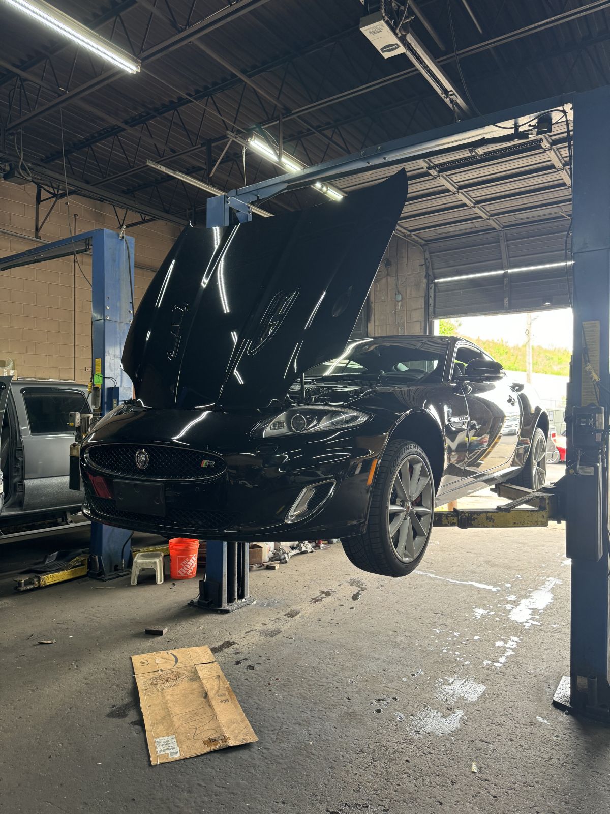 Jaguar XKR Black Intake Service step 4 at TOP CONCEPT auto repair shop Philadelphia PA