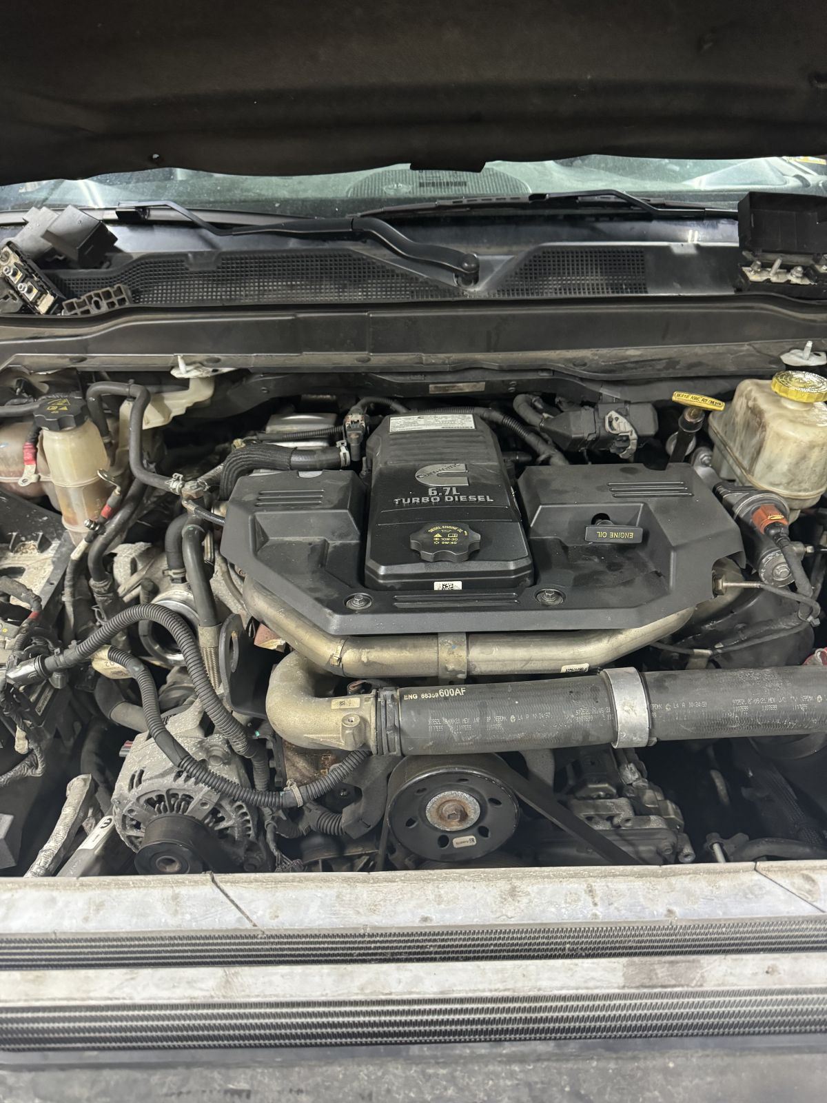 RAM 5500 White Diesel Engine Repair step 2 at TOP CONCEPT auto repair shop Philadelphia PA