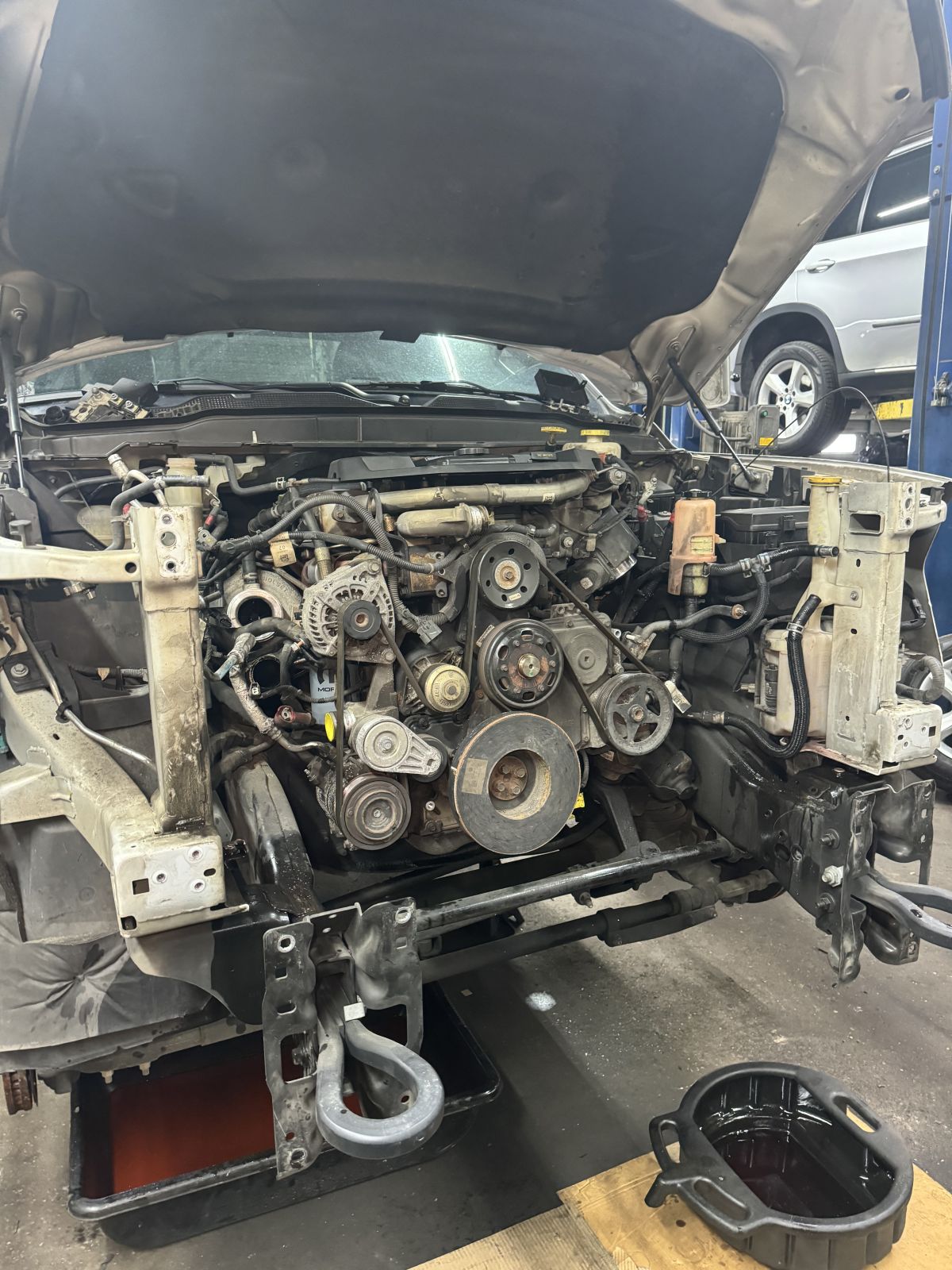 RAM 5500 White Diesel Engine Repair step 3 at TOP CONCEPT auto repair shop Philadelphia PA