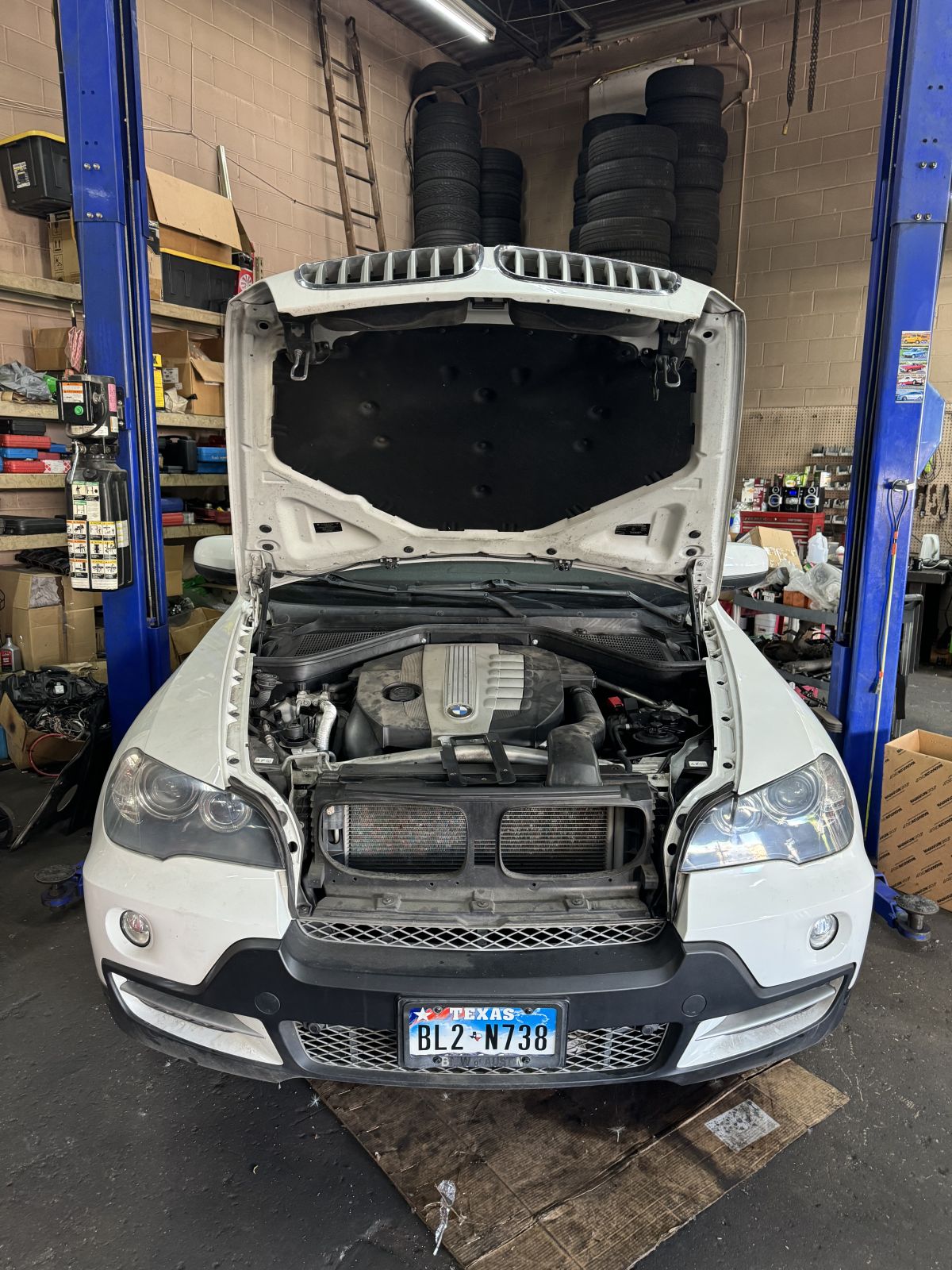 Mercedes-Benz SL55 AMG Dark Gray Supercharger Service step 5 at TOP CONCEPT auto repair shop Philadelphia PA