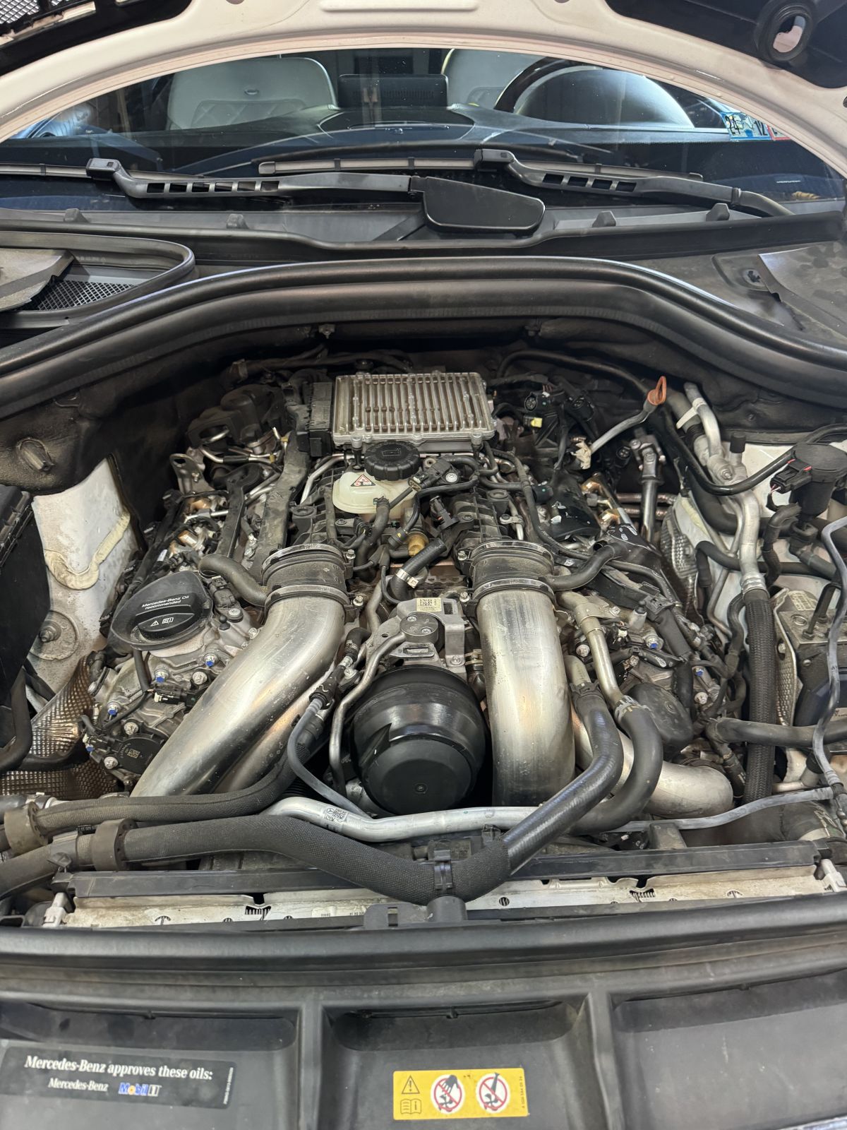 Mercedes-Benz GLE 63 AMG Dark Turbo Service step 1 at TOP CONCEPT auto repair shop Philadelphia PA