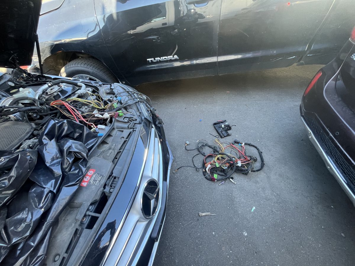 Sedan Electrical Wiring Repair step 1 at TOP CONCEPT auto repair shop Philadelphia PA