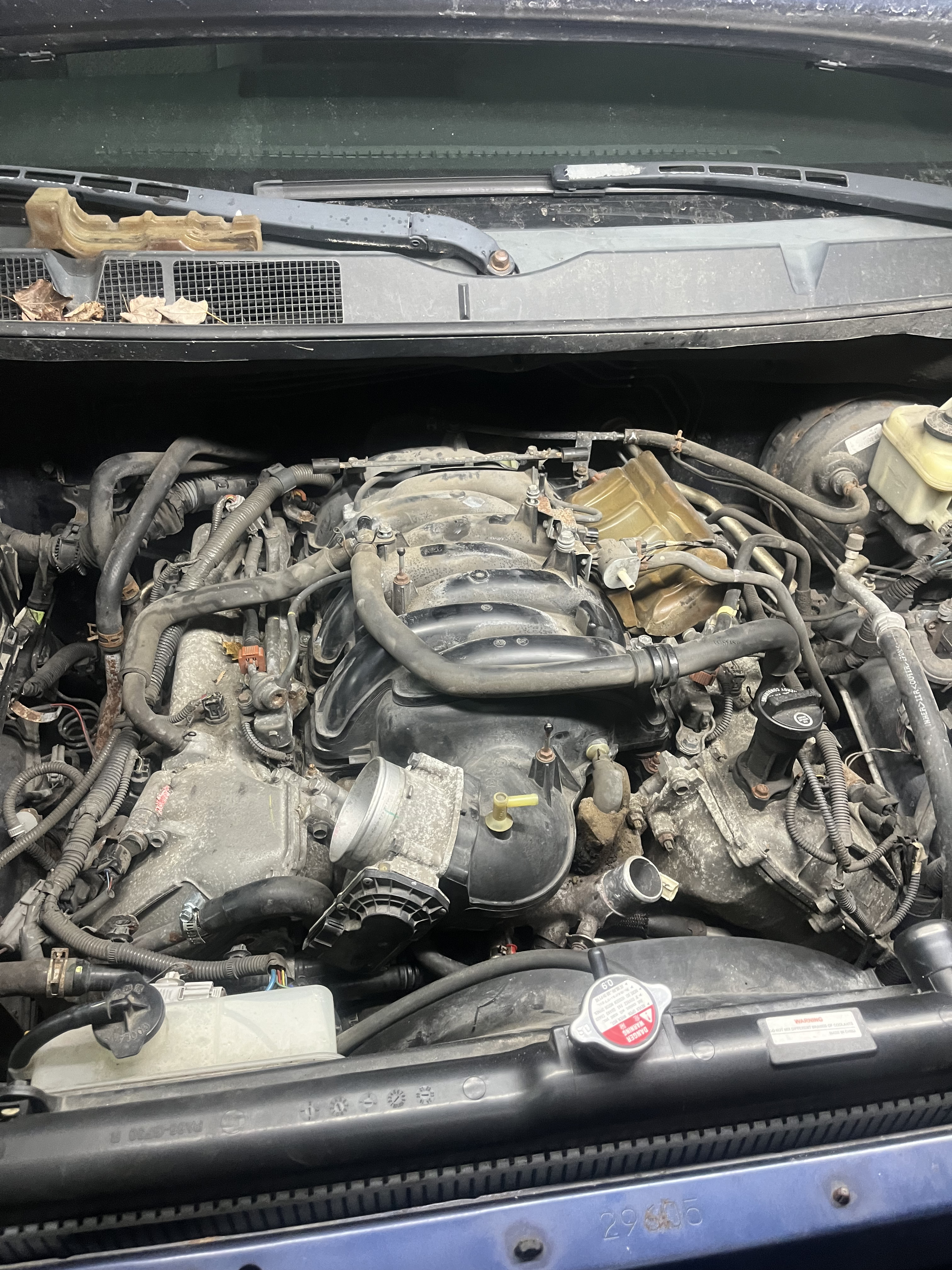 Ford Mustang V8 engine bay full view during service at TOP CONCEPT Philadelphia
