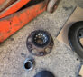 Mercedes Sprinter rear hub assembly removed showing ball bearing race at TOP CONCEPT Philadelphia