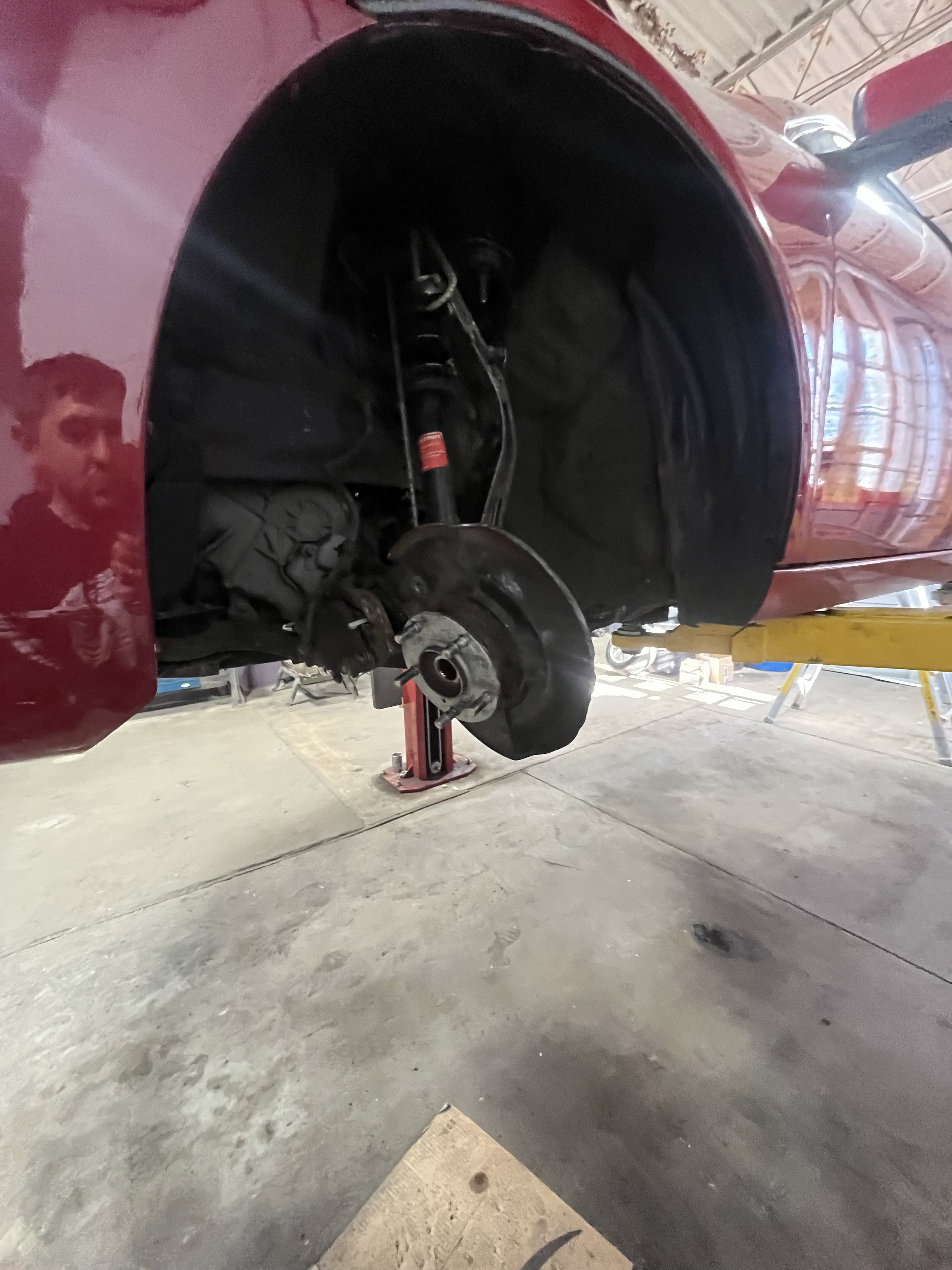 Honda Accord wheel hub fitting on the press at TOP CONCEPT Philadelphia