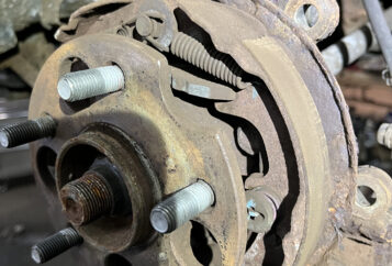 Brake pad shoes close-up inspection Philadelphia