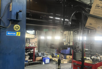 Ford F-150 suspension repair on lift Philadelphia
